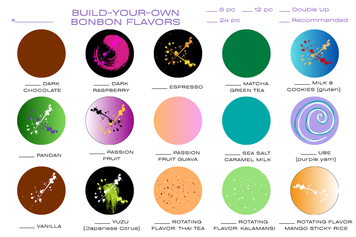 6 PC BUILD-YOUR-OWN-BONBON-BOX